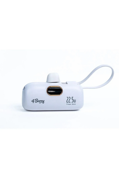 4Berry Smart Power Bank Beyaz (22.5 W -5000 mah)(LIGHTNING)
