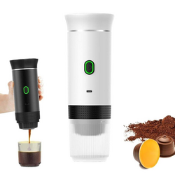 4Berry - 4Berry Taşınabilir Şarjlı Espresso Makinesi Kapsül ve Toz Kahve Uyumlu-CM Pro Beyaz