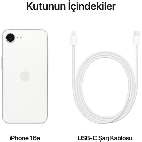 Apple iPhone 16E 512GB Beyaz (Apple Türkiye Garantili)