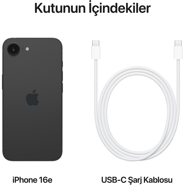 Apple iPhone 16E 512GB Siyah (Apple Türkiye Garantili)