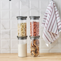 Emsan - Emsan Arya 4'lü Büyük Saklama Kabı Gri