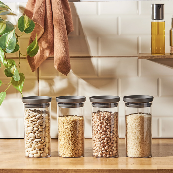 Emsan Arya 4'lü Büyük Saklama Kabı Gri