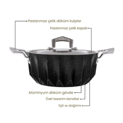 Emsan Diagon 24 cm Derin Tencere - Thumbnail