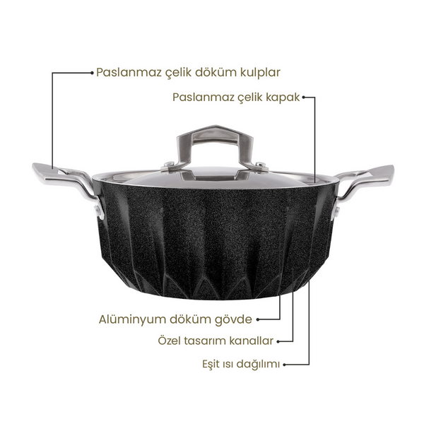Emsan Diagon 24 cm Derin Tencere