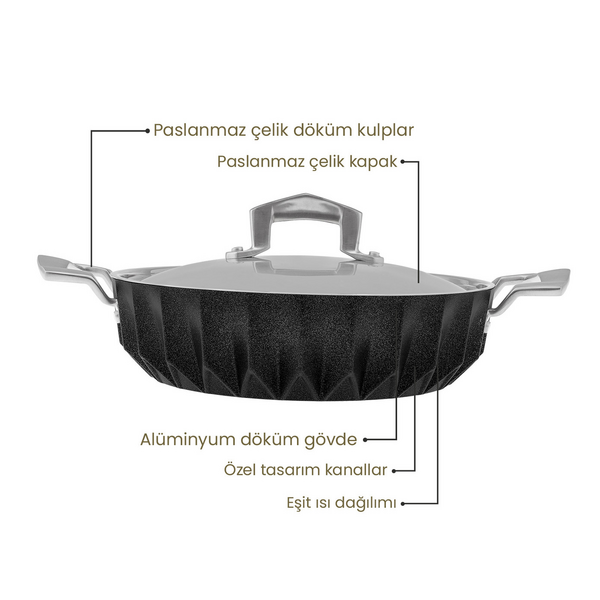 Emsan Diagon 30 cm Karnıyarık Tencere