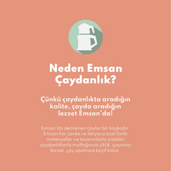 Emsan Troy Maxi İndüksiyon Tabanlı Emaye Çaydanlık Takımı Kırmızı - Thumbnail