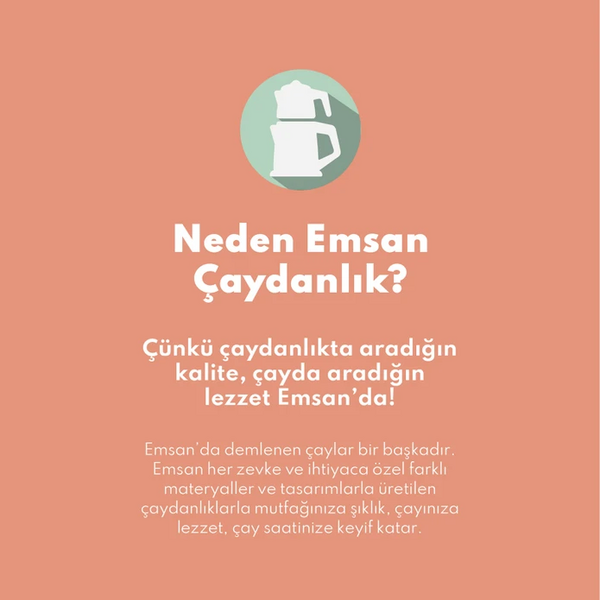 Emsan Troy Maxi İndüksiyon Tabanlı Emaye Çaydanlık Takımı Kırmızı