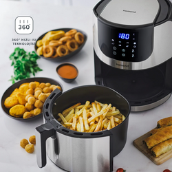 Homend - Homend Airfryday 2502H 8 Programlı Dokunmatik Ekranlı 5 L Airfryer