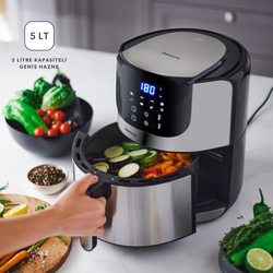 Homend Airfryday 2502H 8 Programlı Dokunmatik Ekranlı 5 L Airfryer - Thumbnail