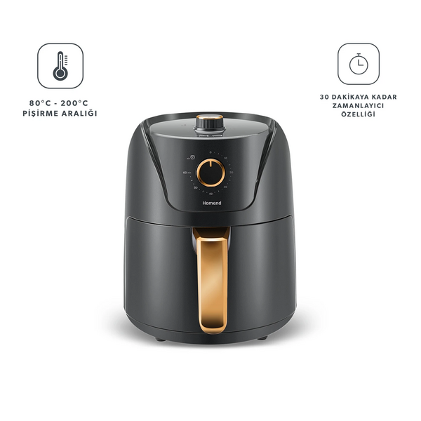 Homend Airfryday 2505H 8 Farklı Programlı 4,3 L Airfryer Antrasit