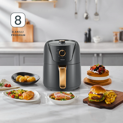 Homend Airfryday 2505H 8 Farklı Programlı 4,3 L Airfryer Antrasit - Thumbnail