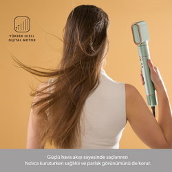 Homend Hairmony 4606H Saç Kurutma ve Şekillendirme Seti Su Yeşili - Thumbnail