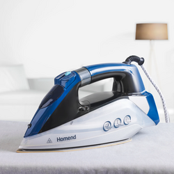Homend - Homend İron Power 1162H Buharlı Ütü Siyah Mavi