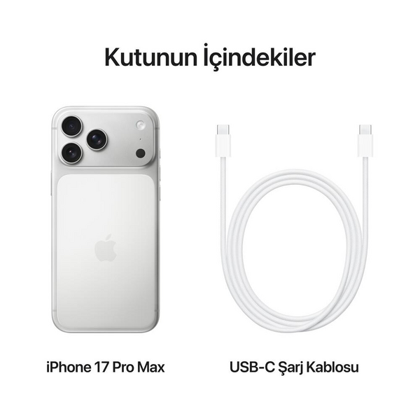 iPhone 17 Pro Max 1TB Gümüş (Apple Türkiye Garantili)