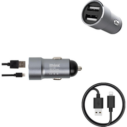 iThink - iThink Araç İçi Şarj Aleti Şarj Başlığı & Lightning Kablo A50A