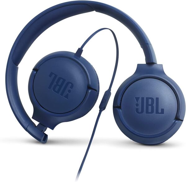 JBL Tune 500 Kablolu Mikrofonlu Kulak Üstü Kulaklık Mavi ( JBL Türkiye Garantili )