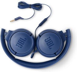 JBL Tune 500 Kablolu Mikrofonlu Kulak Üstü Kulaklık Mavi ( JBL Türkiye Garantili ) - Thumbnail