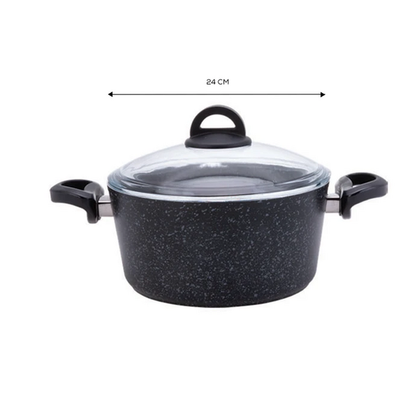 Karaca Dark Stone Bio Granit Tencere 24 cm