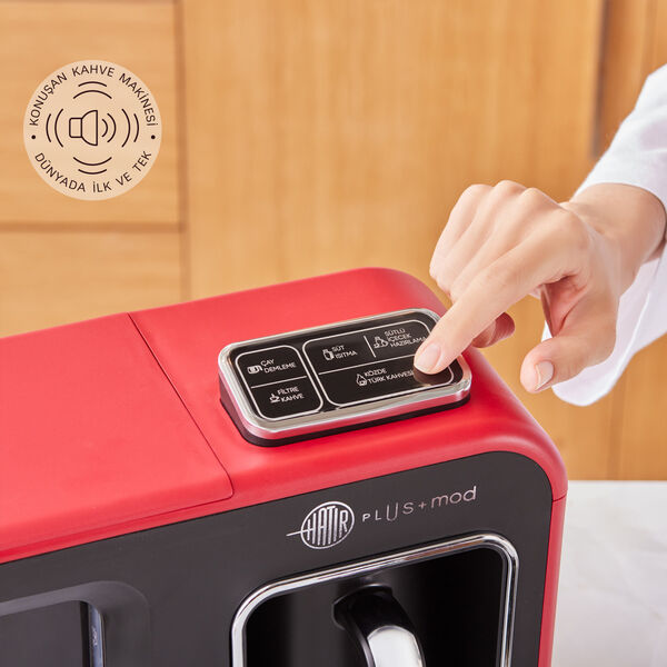 Karaca Hatır Plus Mod 5 in 1 Konuşan Kahve Ve Çay Makinesi Kırmızı