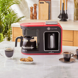 Karaca Hatır Plus Mod 5 in 1 Konuşan Kahve Ve Çay Makinesi Kırmızı - Thumbnail
