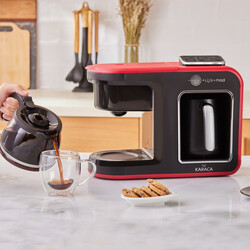 Karaca Hatır Plus Mod 5 in 1 Konuşan Kahve Ve Çay Makinesi Kırmızı - Thumbnail