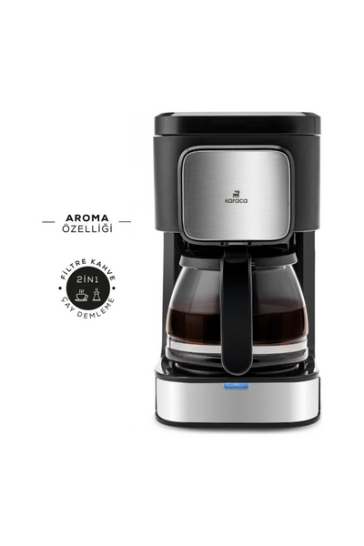 Karaca Just Coffee Aroma 2 in 1 Filtre Kahve ve Çay Demleme Makinesi Inox