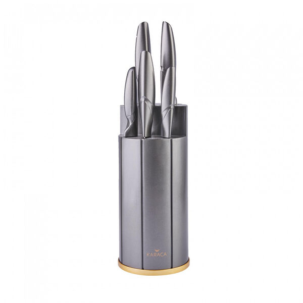 Karaca Retro Antrasit 6 Parça Bıçak Seti