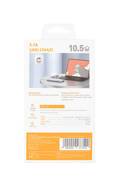 LDNIO Ev Şarj Seti A2221 + Type-C Kablo