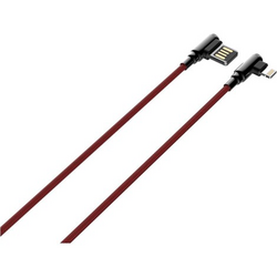 LDNIO - LDNIO LS422 Lightning 90 Derece Şarj ve Veri Aktarım Kablosu Kırmızı