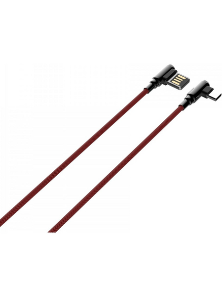 LDNIO LS422 Type-C 90 Derece Şarj ve Veri Aktarım Kablosu Kırmızı