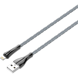 LDNIO - LDNIO LS461 7 Renk Değiştiren Lightning Şarj ve Veri Aktarım Kablosu Gri