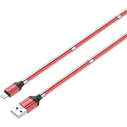 LDNIO - LDNIO LS491 Lightning Micro Şarj ve Veri Aktarım Kablosu Kırmızı