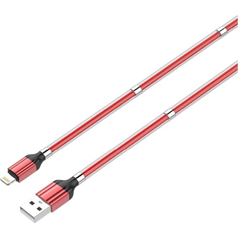 LDNIO LS491 Lightning Micro Şarj ve Veri Aktarım Kablosu Kırmızı