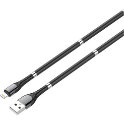 LDNIO - LDNIO LS511 Lightning Mıknatıslı Şarj ve Veri Aktarım Kablosu Siyah