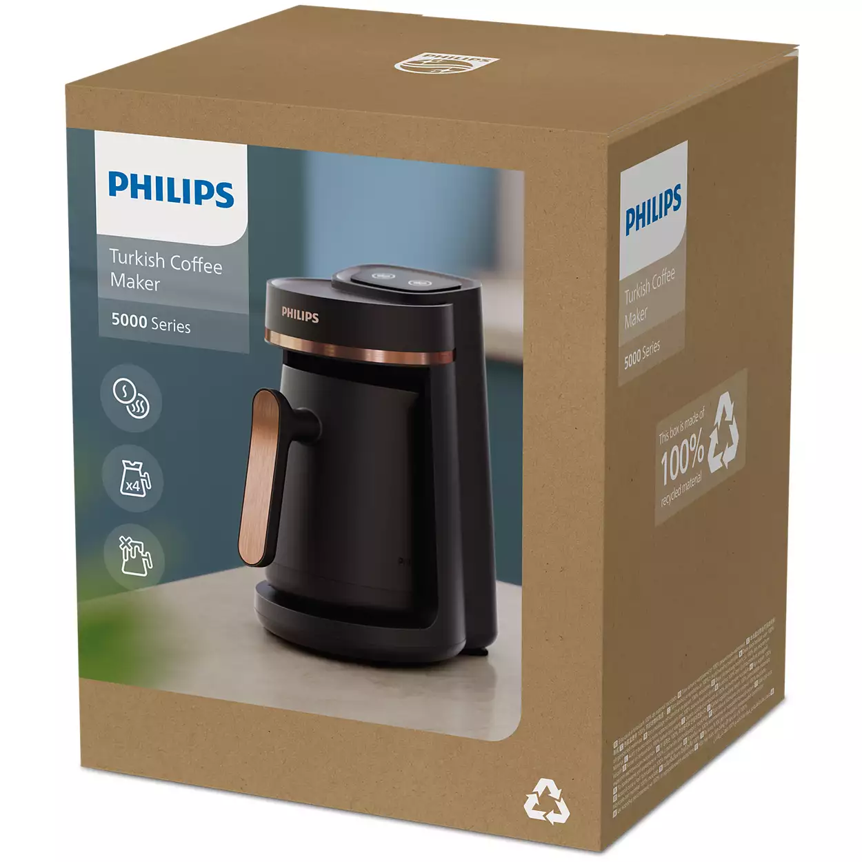 Philips HDA150/60 Türk Kahve Makinesi Bakır - Thumbnail
