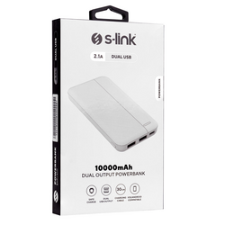 S-link IP-G10N 10000 mAh Powerbank Beyaz - Thumbnail