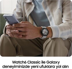 Samsung Galaxy Watch 6 Classic 47 MM Gümüş Akıllı Saat (Samsung Türkiye Garantili) - Thumbnail