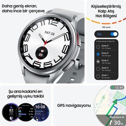 Samsung Galaxy Watch 6 Classic 47 MM Gümüş Akıllı Saat (Samsung Türkiye Garantili) - Thumbnail