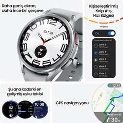 Samsung Galaxy Watch 6 Classic 47 MM Gümüş Akıllı Saat (Samsung Türkiye Garantili) - Thumbnail