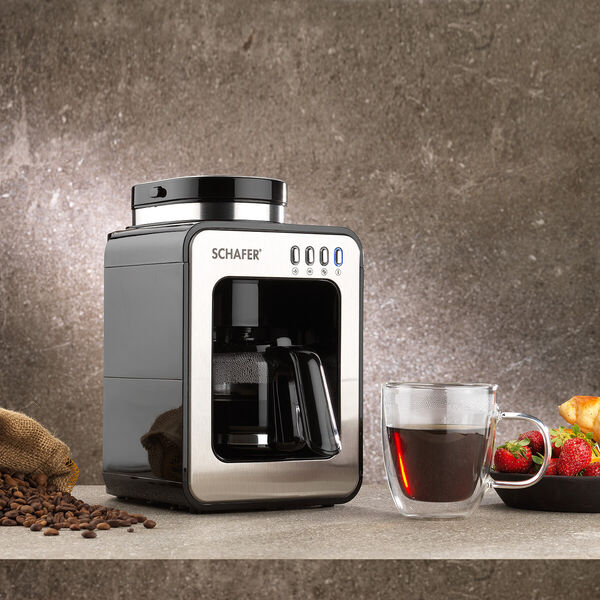 Schafer Barista Öğütücülü Filtre Kahve Makinesi Siyah