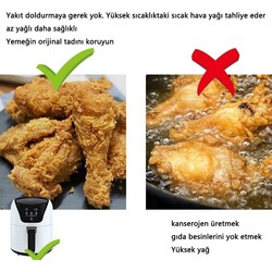 Silencare AF40D01 Smart Airfryer 5 lt Yağsız Fritöz - Thumbnail