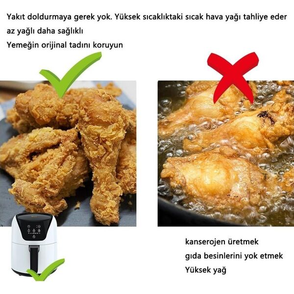 Silencare AF40D01 Smart Airfryer 5 lt Yağsız Fritöz