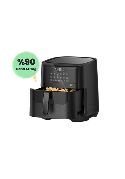 Wiami Airfryer 7 L Akıllı Yağsız Hava Fritözü Siyah (Wiami Türkiye Garantili)