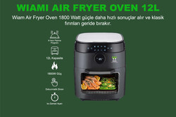 Wiami AirFryer Oven 12 L Akıllı Yağsız Fritöz Siyah - Thumbnail