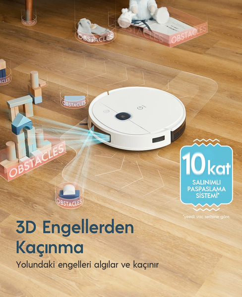 Yeedi Vac 2 Pro Akıllı Robot Süpürge (Yeedi Türkiye Garantili)